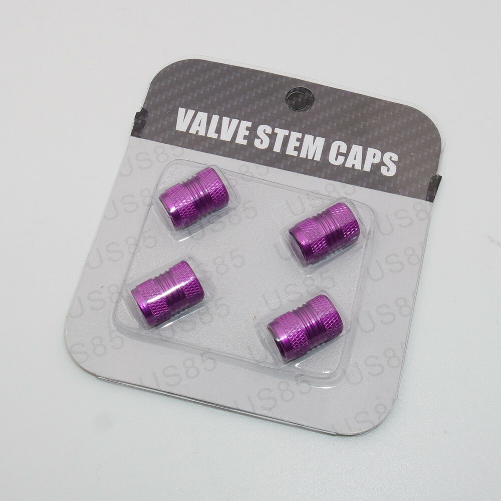 Universal Aluminum Auto Car Wheels Tire Valves Dust Stems Air Caps - Purple - US85.COM