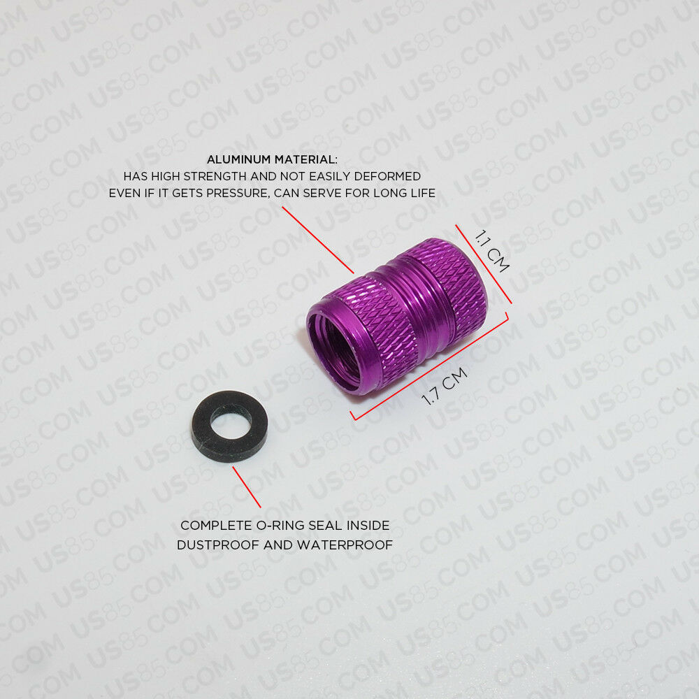 Universal Aluminum Auto Car Wheels Tire Valves Dust Stems Air Caps - Purple - US85.COM
