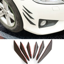 Load image into Gallery viewer, 6Pcs/Set Racing Car Spoiler Canards Fit Front Bumper Lip Splitter Air Knife Auto Body Kit Accessory Black - US85.COM