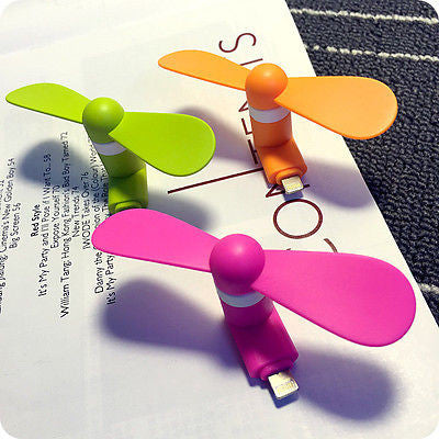 Mini Portable Fan Lightning Connector For iPhone 5/5s/5c/SE/6/6 plus Cool Wind - US85.COM