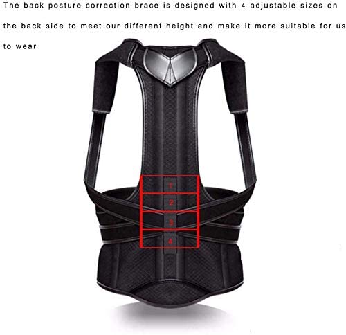 A0659 Tcare Back Brace Posture Corrector with 2-Pieces Removable Aluminum Bars for Women and Men Back Lumbar Support Shoulder Posture Support for Improve Posture Provide and Back Pain Relief