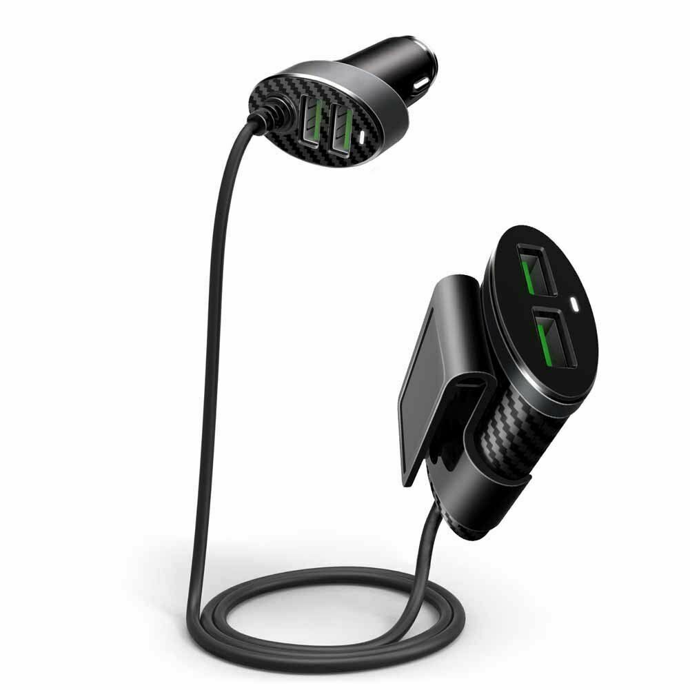 4-Port Multi USB Car  Charger Uber Lyft Driver Front Back Seat Passenger Adapter - US85.COM