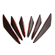 Load image into Gallery viewer, 6Pcs/Set Racing Car Spoiler Canards Fit Front Bumper Lip Splitter Air Knife Auto Body Kit Accessory Black - US85.COM
