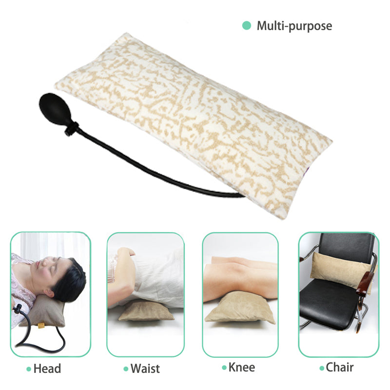 A0636 Tcare Multifunctional Portable Air Inflatable Pillow for Lower Back Pain,Orthopedic Lumbar Support Cushion,Travel,Waist,Knee,Hip,Sciatica and Joint Pain Relief,Orthopedic Side Sleeper