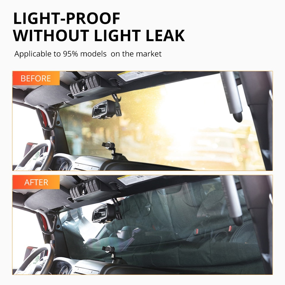 Universal Car Front Windshield Cover for Auto Sunshade or Snow Ice Protection Cover Winter Summer (150x70 / 190 x 120cm)  Windshield Shield