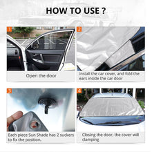 Load image into Gallery viewer, Universal Car Front Windshield Cover for Auto Sunshade or Snow Ice Protection Cover Winter Summer (150x70 / 190 x 120cm)  Windshield Shield