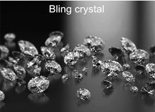 Load image into Gallery viewer, Fashion Universal Bling Crystal Rhinestone Diamond Faux Leather Car for Steering Wheel Covers Shift Knob Handbrake Seat-belt Neck Pillow Waist Support Armrest-pad Auto Accessories Set Series