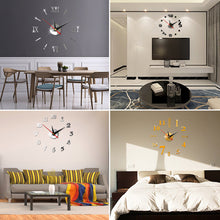 Load image into Gallery viewer, Big Wall Clock 3D Mirror Sticker Unique Big Number DIY Decor Wall Clock Art Sticker Decal Home Modern Decoration