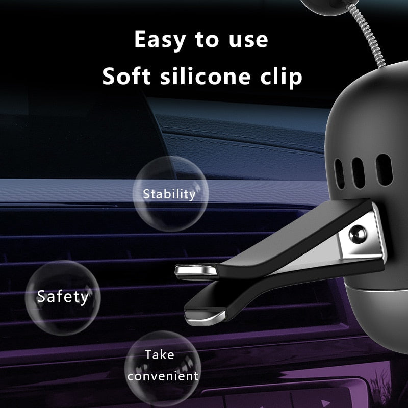 Cute shaking head robot Car Perfume Air Freshener Car Diffuser Solid for Auto Interior Decoration Accessories