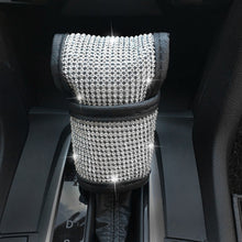 Load image into Gallery viewer, Fashion Universal Bling Crystal Rhinestone Diamond Faux Leather Car for Steering Wheel Covers Shift Knob Handbrake Seat-belt Neck Pillow Waist Support Armrest-pad Auto Accessories Set Series