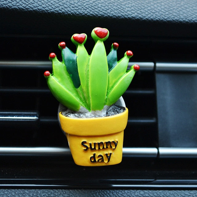 3D Simulation Plant Decoration Auto Air Freshener Outlet Decoration Perfume Clip Car Fragrance Ornament