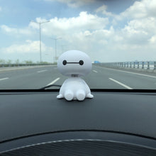 Load image into Gallery viewer, Universal Cute Cartoon Plastic Baymax Robot Big Hero Doll Toys Shaking Head Figure for Car Ornaments Auto Interior Decorations