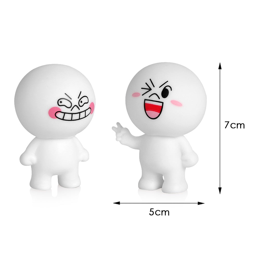 Cute Expression Cartoon Doll Car Decoration Dashboard Auto Interior Decor Accessories