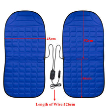 Load image into Gallery viewer, 2Pcs In 1 Fast Heated & Adjustable Safe Car Electric Heated Seat Warm Pad Cushions Covers Black/Grey/Blue/Red Color