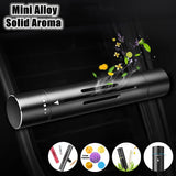 Mini Alloy Solid Aroma Car Air Freshener Air Vent Perfume Fresh Scented Flavoring for Auto Interior Accessories Decoration