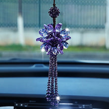 Load image into Gallery viewer, Universal Auto Beautiful Crystal Rearview Mirror Hanging Pendant Ornaments Car Decoration Accessories
