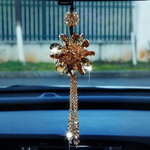 Load image into Gallery viewer, Universal Auto Beautiful Crystal Rearview Mirror Hanging Pendant Ornaments Car Decoration Accessories