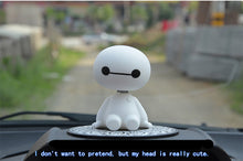 Load image into Gallery viewer, Universal Cute Cartoon Plastic Baymax Robot Big Hero Doll Toys Shaking Head Figure for Car Ornaments Auto Interior Decorations
