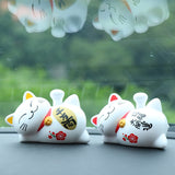 Universal Solar Cute Cartoon Chinese Lucky Cat Beckon Hand Styling for Car Office Home Decoration