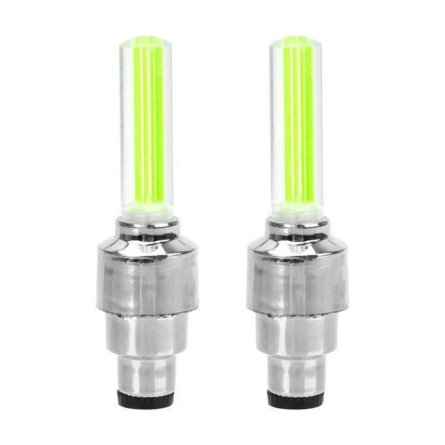2PCS LED Light For Tire Valve CapFlash Spoke Neon Lamp Auto Car Wheel Motocycle Bike Tire Valve Cap