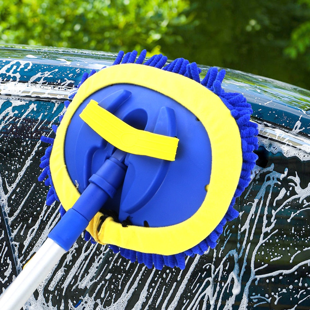 Soft Car Wash Brush Easy Cleaning Tools Mop Telescoping Extra Long Handle for Auto Chenille Broom Auto Accessories