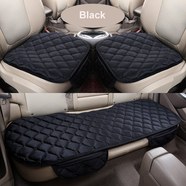 Fashion Car Front/Rear/Full Set Seat Cover Protector Mat Pad Cushion Non-slip Short Plush Waterproof  Cover