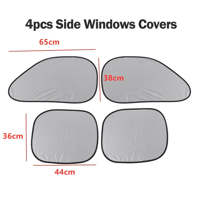 Universal Car Front Windshield Cover for Auto Sunshade or Snow Ice Protection Cover Winter Summer (150x70 / 190 x 120cm)  Windshield Shield
