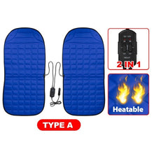 Load image into Gallery viewer, 2Pcs In 1 Fast Heated & Adjustable Safe Car Electric Heated Seat Warm Pad Cushions Covers Black/Grey/Blue/Red Color