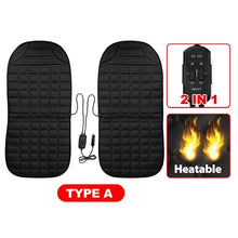 Load image into Gallery viewer, 2Pcs In 1 Fast Heated & Adjustable Safe Car Electric Heated Seat Warm Pad Cushions Covers Black/Grey/Blue/Red Color