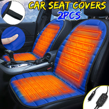 Load image into Gallery viewer, 2Pcs In 1 Fast Heated & Adjustable Safe Car Electric Heated Seat Warm Pad Cushions Covers Black/Grey/Blue/Red Color