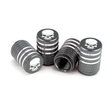 Load image into Gallery viewer, 4Pcs/Set Car Tire Valve Stems Cap Knurling Style Skull Tire Valve Cap Aluminum Tire Wheel Stem Air Valve Caps Dustproof Caps