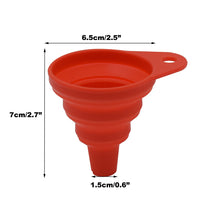 Load image into Gallery viewer, Car Auto Engine Funnel Gasoline Oil Fuel Petrol Diesel Liquid Washer Fluid Change Fill Transfer Universal Collapsible Silicone