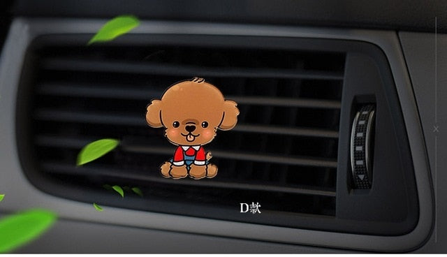 Cute Dog Style Acrylic Air Freshener  Perfume Clip Auto Interior Smell Accessories
