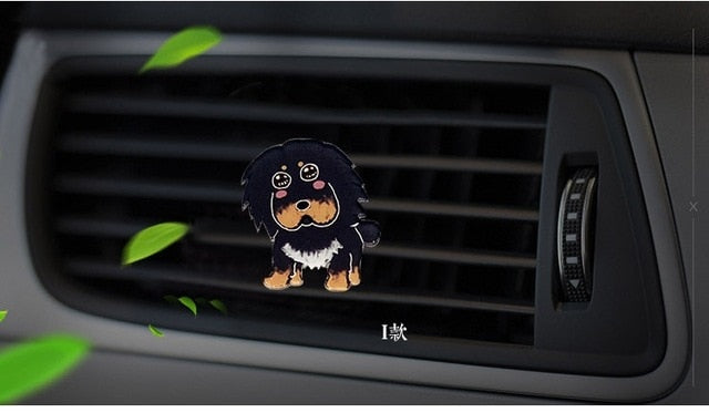 Cute Dog Style Acrylic Air Freshener  Perfume Clip Auto Interior Smell Accessories