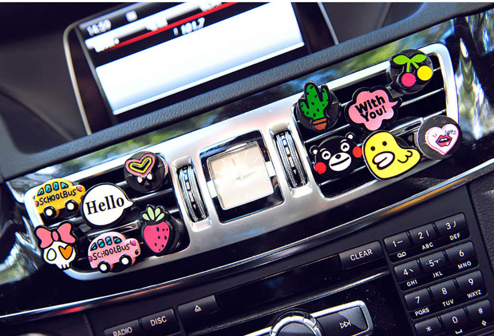 Universal Cute Air Conditioning Vents Perfume Clip Air Freshener Auto Interior Decoration Fragrances Accessories