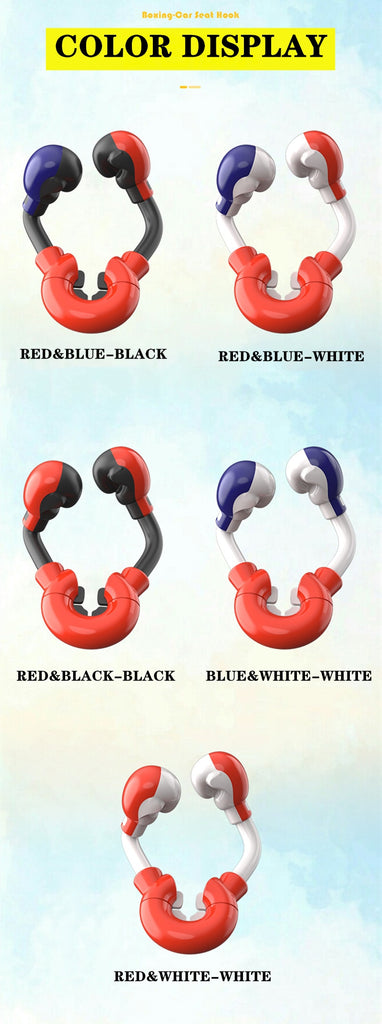 Cute Boxing Cartoon Vehicle Rear Seat Hook Car Seat Back Holder Hidden Creative Portable Hanger of Car Accessories Car Interior Decoration