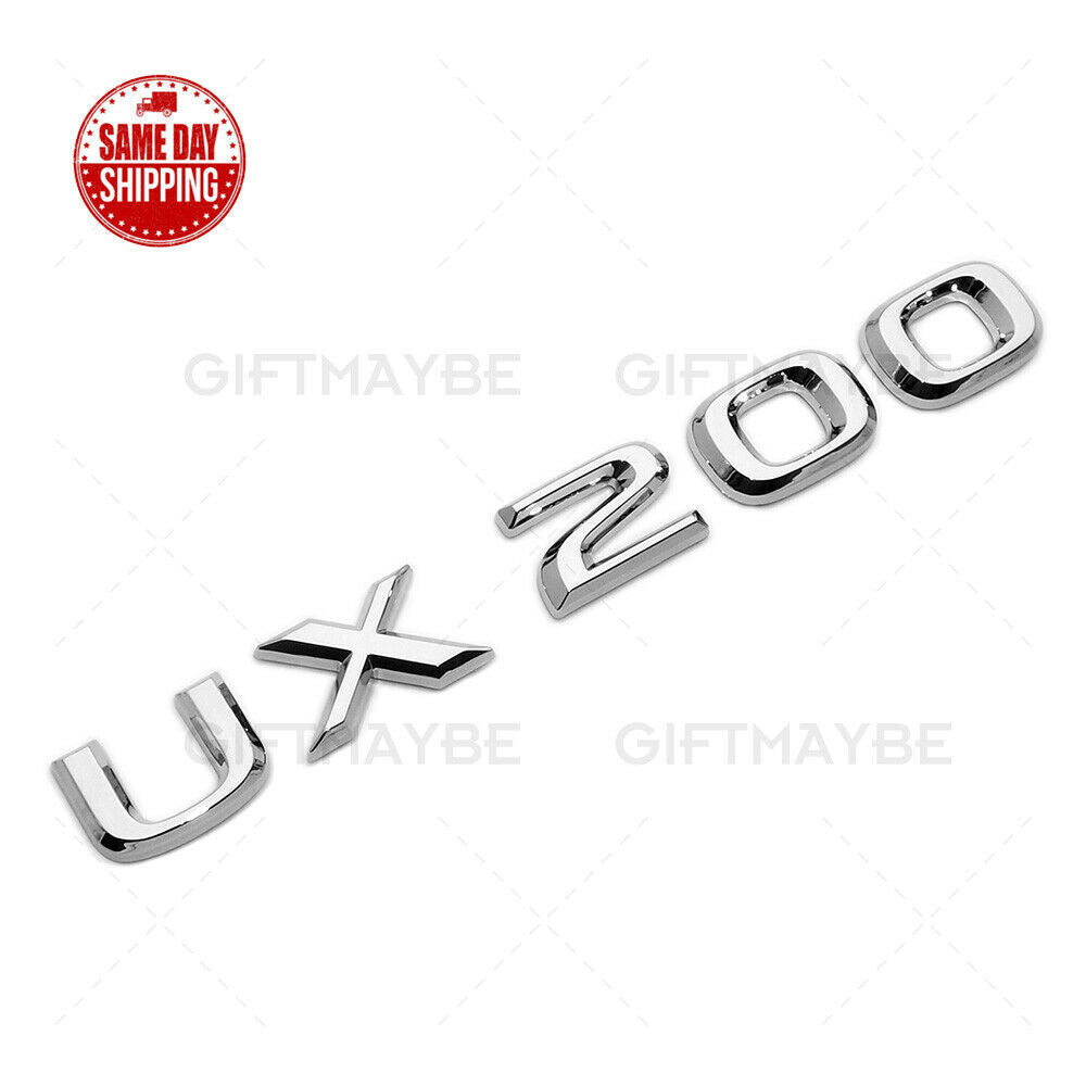 For Lexus Trunk Lid Chrome UX 200 Letter Logo Badge Emblem Car Replace F-Sport