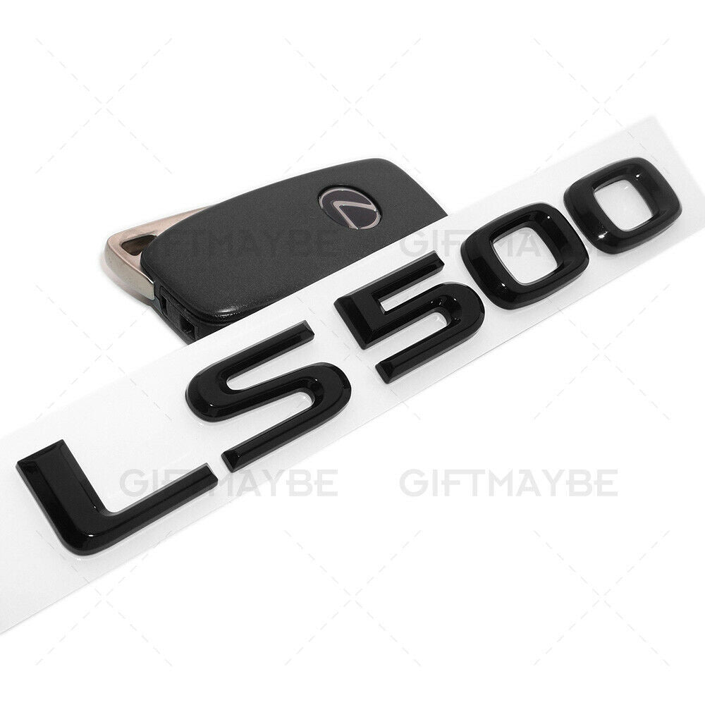 For Lexus Rear Turnk Lid Gloss Black LS 500 Letter Logo Badge Emblem Car Replace