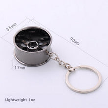 Load image into Gallery viewer, Universal Car Black Wheel Hub Rim Model Keychain Ring Gift Decoration - US85.COM