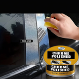 Chrome Polish Paste, Metal Restoration Compound for Wheels and Handles, 100g with Sponge