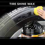 Tire Shine Wax, Rubber and Plastic Restorer for Tyres, 30ml with Sponge