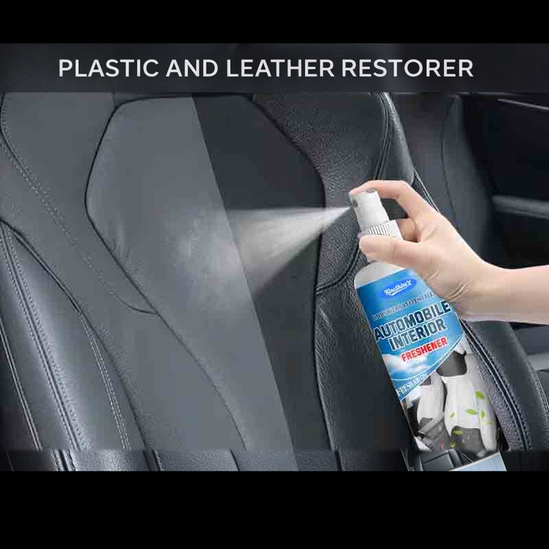 Plastic and Leather Restorer, Colour Reviver for Car Interiors and Trim, 100ml with Cloth