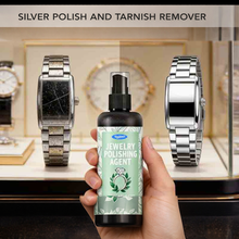 Load image into Gallery viewer, Silver Polish and Tarnish Remover, Cleaning Kit for Silverware and Jewellery, 50ml / 100ml with Cloth