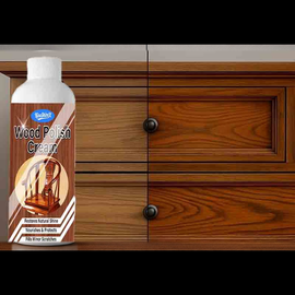 Wood Polish Paste, Furniture Wax and Restorer for Tables and Cabinets, 100ml with Sponge