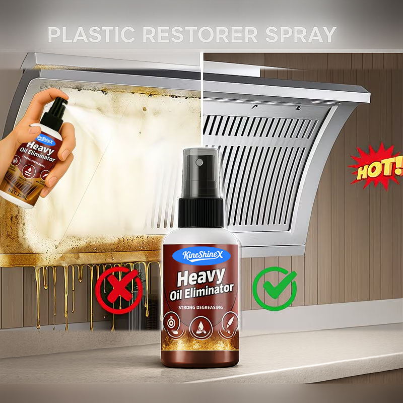 Plastic Restorer Spray, Whitening and Anti-Yellowing Treatment for Appliances and Car Trim, 35ml / 50ml with Sponge