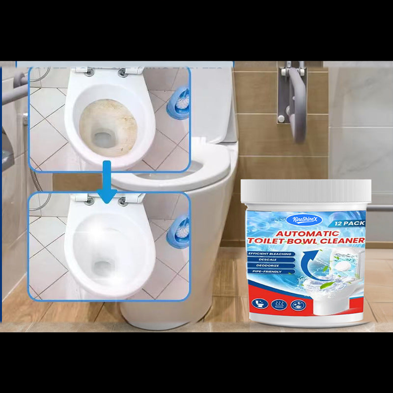 Toilet Bowl Cleaning Tablets, Effervescent Descaler and Deodoriser, 6 or 12 Tablets