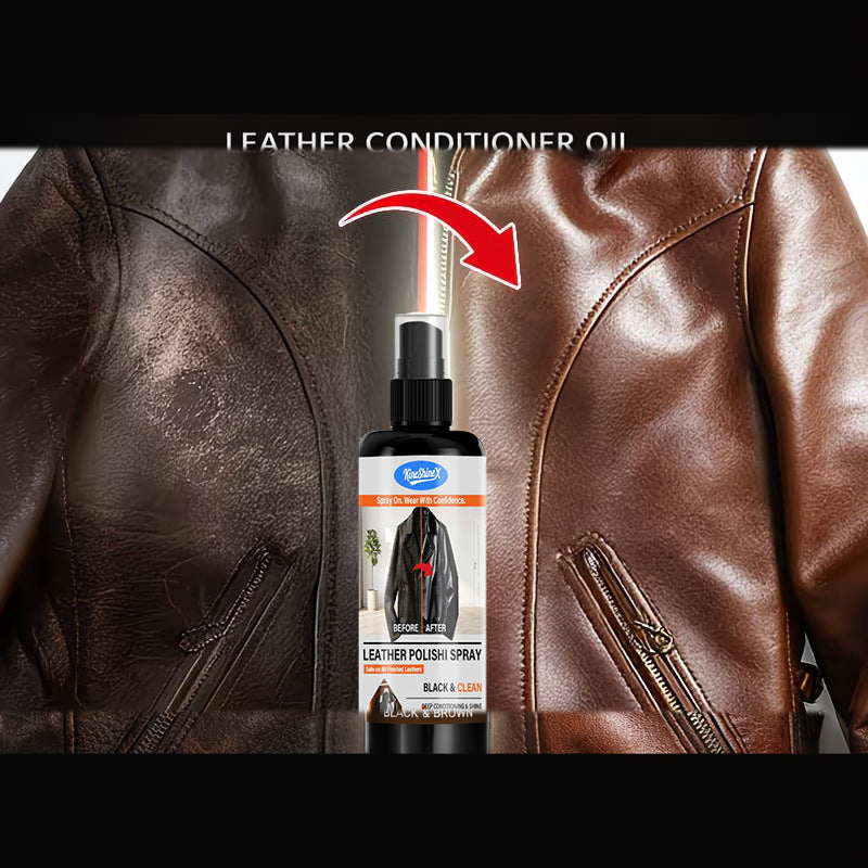 Leather Conditioner Oil, Restorer for Jackets, Sofas and Bags, 120ml with Sponge