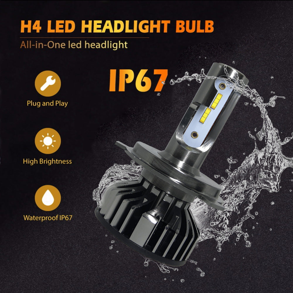 H4 55W IP68 LED Car Headlight Bulb Fog Light White