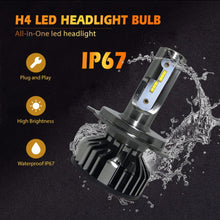 Load image into Gallery viewer, H4 55W IP68 LED Car Headlight Bulb Fog Light White