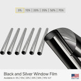 Universal 3M Window Roll Uncut Tint Film 50% VLT Silver